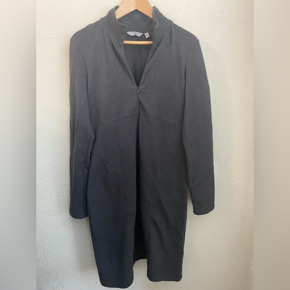 NWOT Athleta Dark Gray Cassidy Long Sleeve Dress Size L. - Picture 2 of 16
